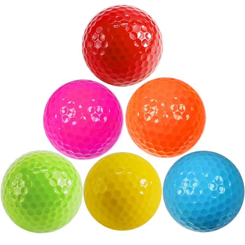 6pcs practice golf balls 6 color new ball for golfer gift golf accessories ads standad ball wholesale for Indoor Outdoor Novelty