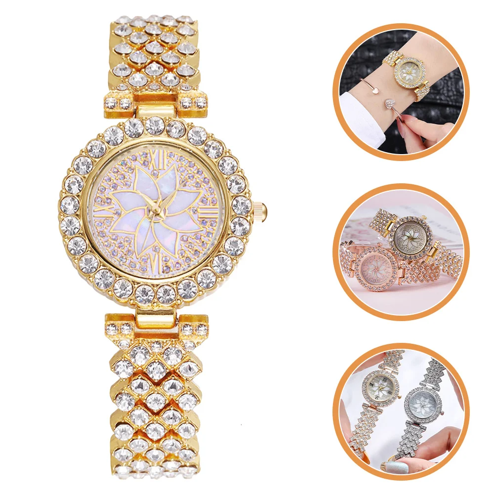 ساعة يد رقيقة للنساء من حجر الراين مزينة بحجر الراين، ساعة عصرية رائعة، ساعات هدية أنيقة للنساء