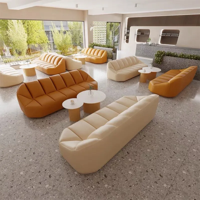 Café, milk tea shop, booth sofa dessert shop, library, leisure clubhouse, sales office, reception sofa combo