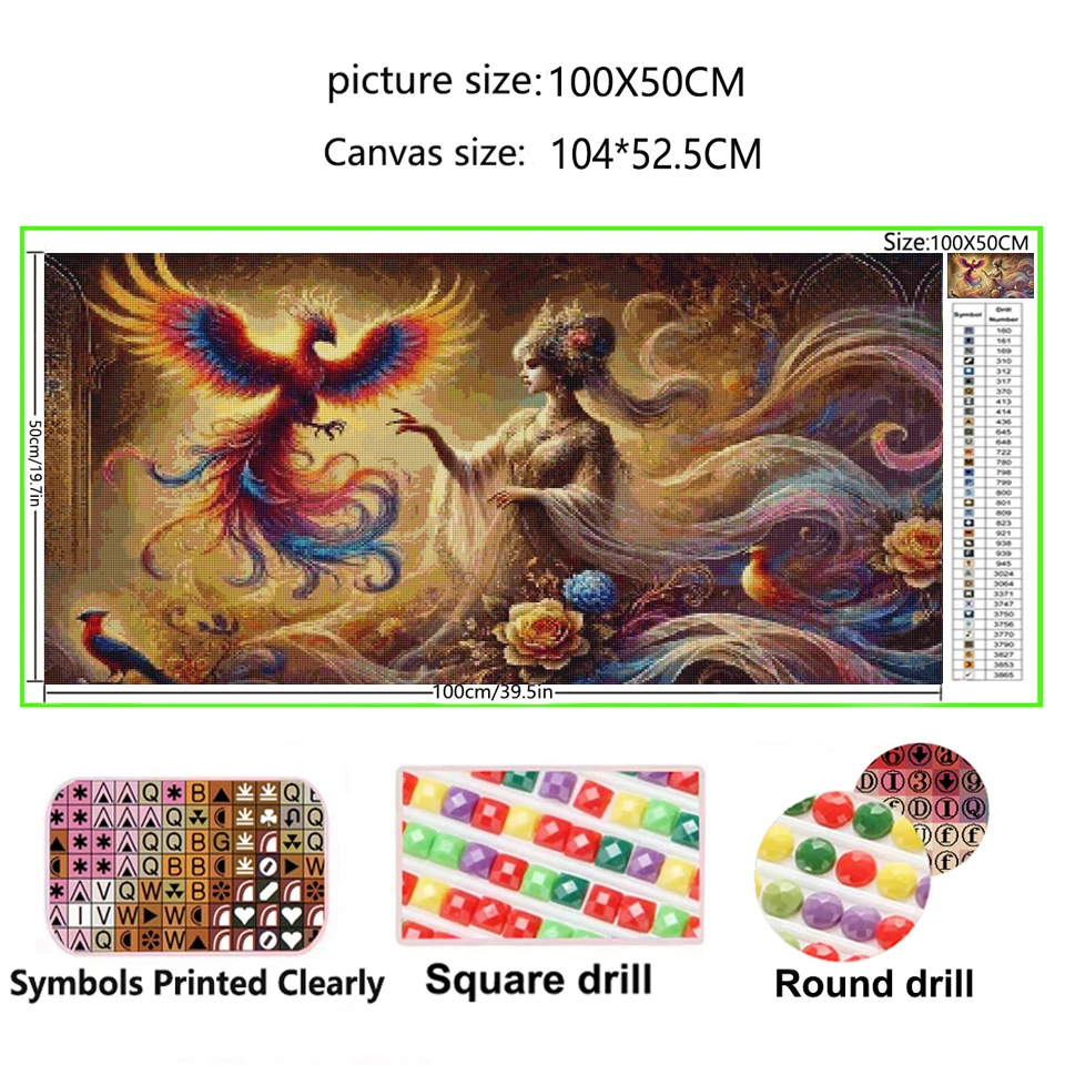 5D DIY Diamond Painting 2025 Goddess Phoenix Cross Stitch Kit Full Diamond Mosaic Embroidery Home Decoration Art Hobbies Gifts