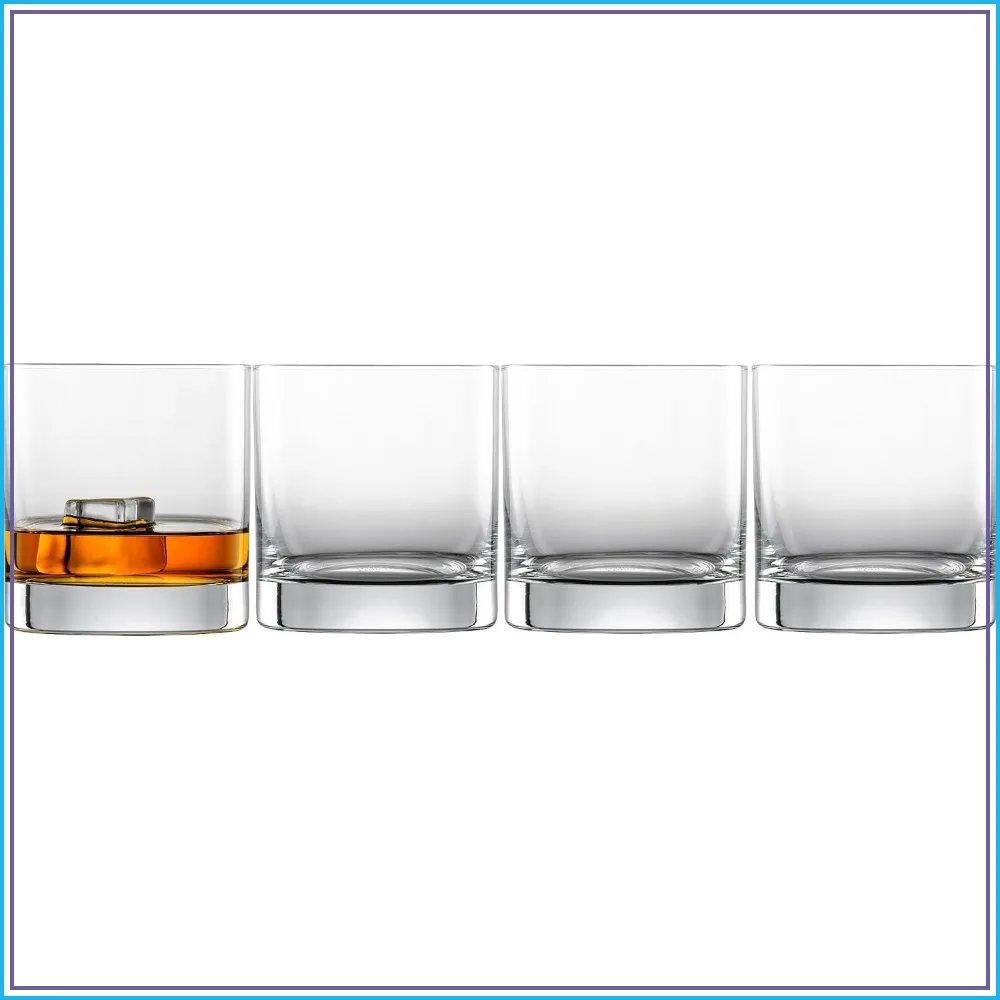 Paris Whiskey Glass 13.5 oz Set of 6, Bar Tumbler, Dishwasher-Safe Tritan Crystal, Made in Germany