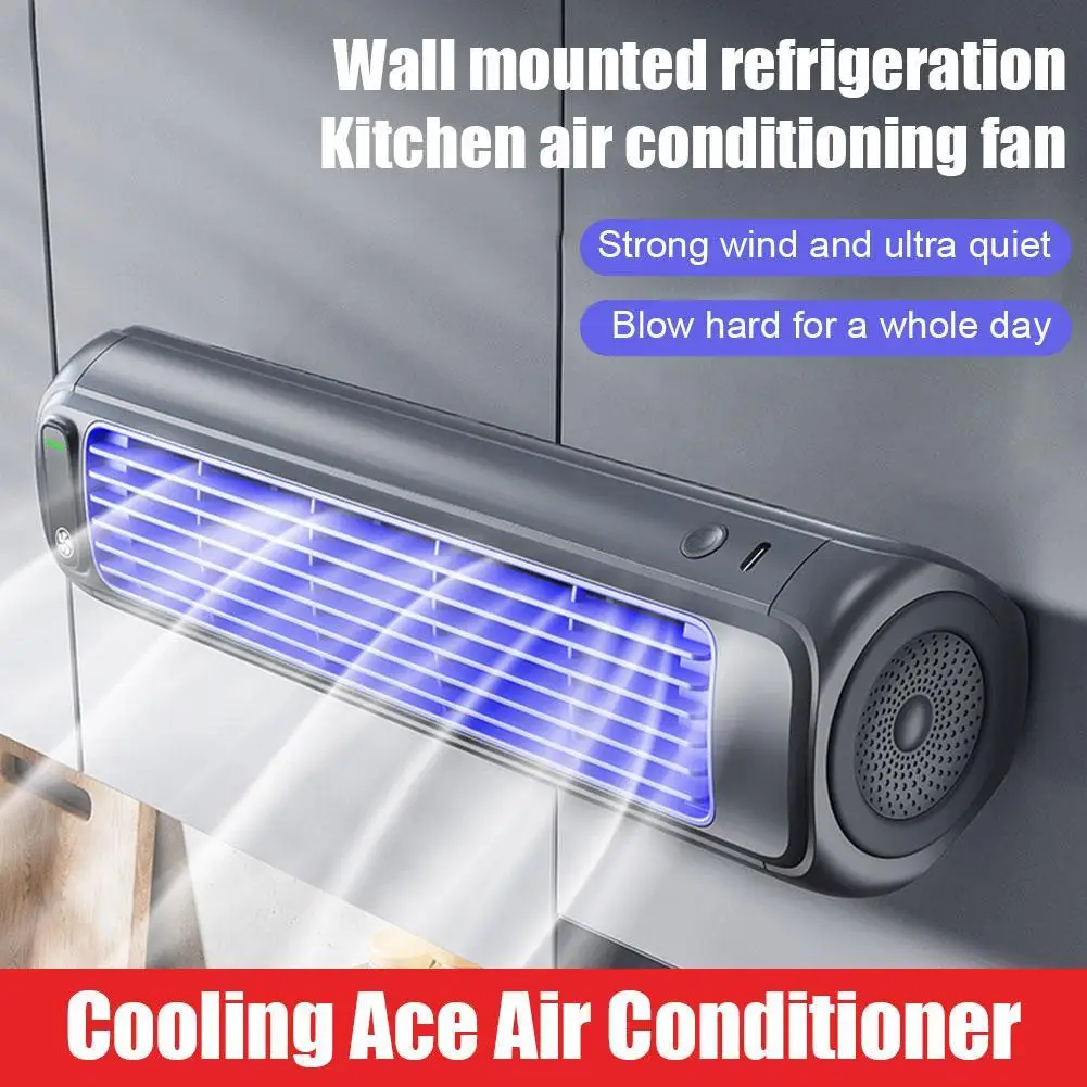 Ventilador de cocina de tres velocidades, enfriador portátil de pared, Ultra acondicionado, silencioso