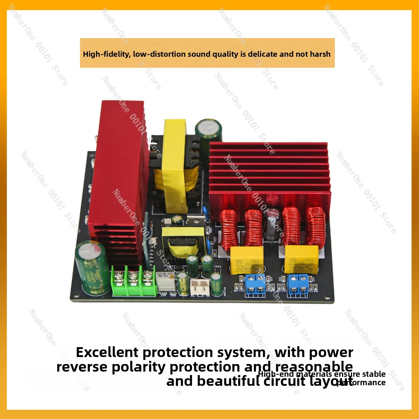 Original sound dc12v digital amplifier board, battery-powered high-power dual-channel hi-fi audiophile grade