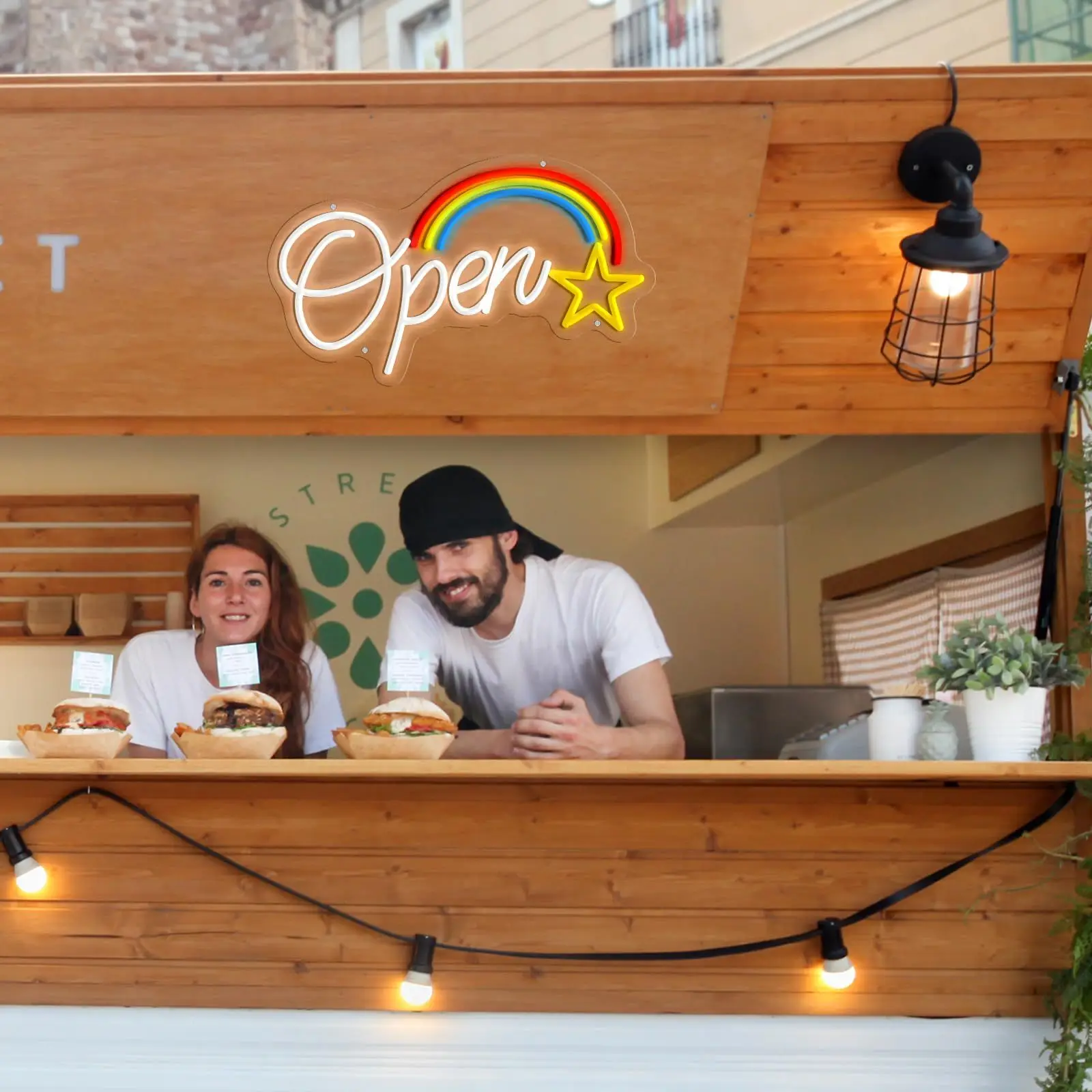 Open LED Neon - Transparent Acrylic Design, USB Powered Dimmable LED Neon, Suitable for Shops, Cafes, Bar Wall Decor