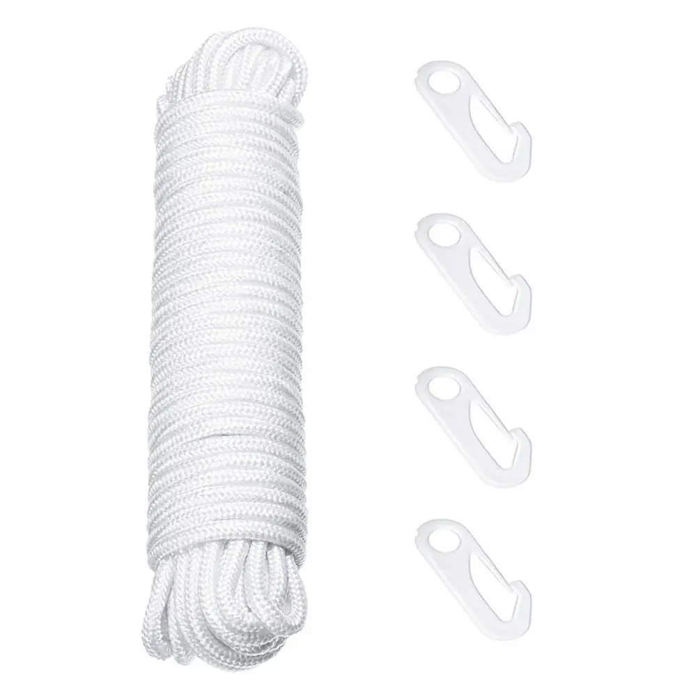 1Set Flag Rope Kit Tough Nylon Flagpole Halyard Rope Uv Resistant Non Stretching Easy Install Compact Storage Flagpole