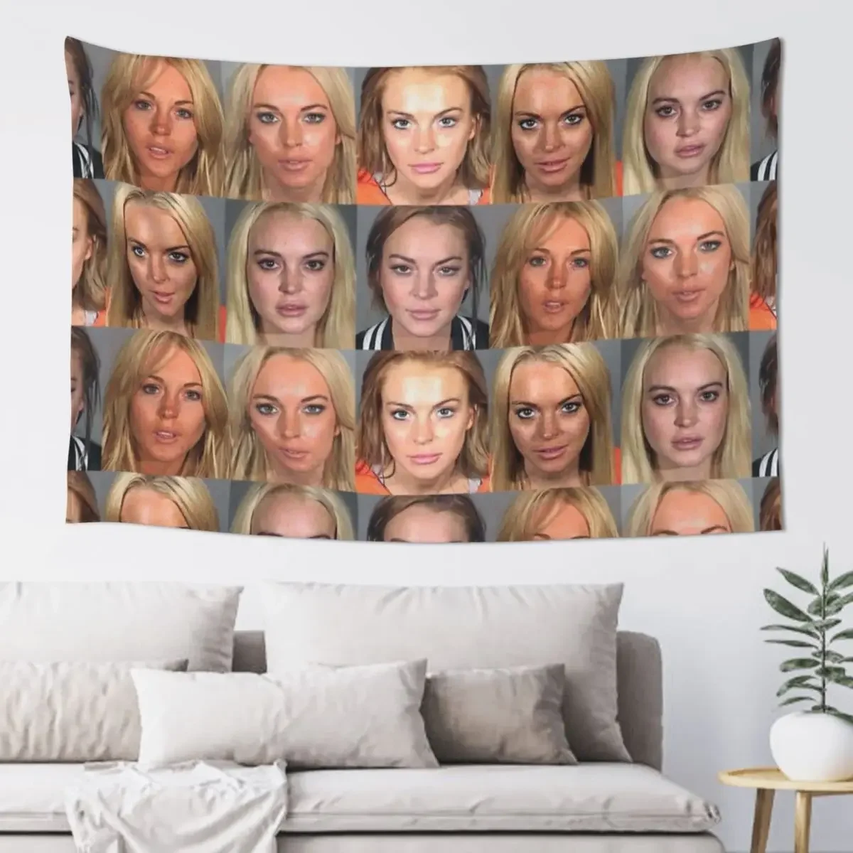 

lindsay lohan mugshot Tapestry Aesthetic Room Decorations Room Decor Aesthetic Tapestry