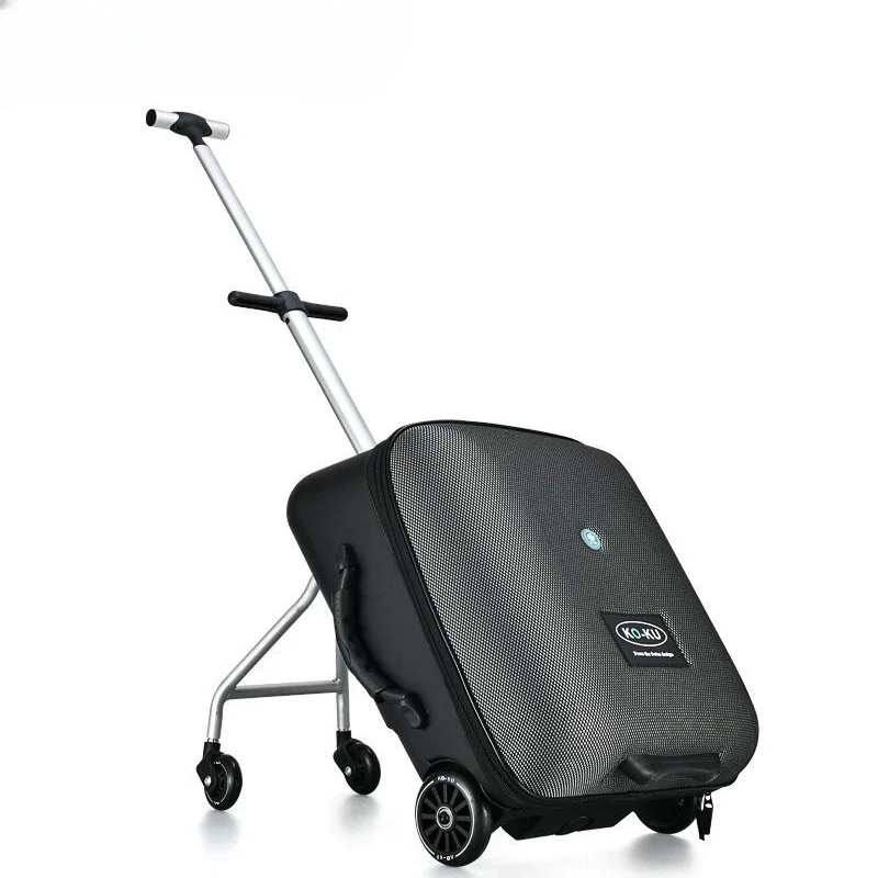 Luggage Children\'s Carrier Can Sit and Ride with Guardrail Removable Trolley Case Expansion 7CM Boarding Suitcase