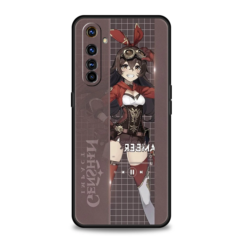 Anime Genshin Impact Soft Silicone For Realme 8i 9i 9 Pro Plus GT2 Pro C3 6 7 8 Pro C21 C11 C25 Pro 5G Shockproof Phone Cover