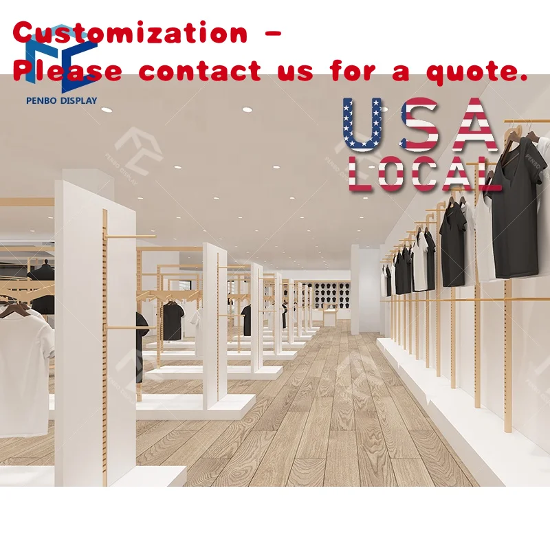 custom.Simple Garment Shop Interior Design Custom Cloth Shop Fittings-Shirt Display Accessories Clothing Store