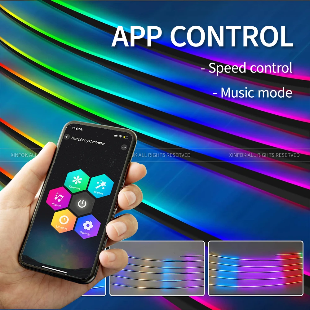 Symphony Car Ambient Light: Intelligent RGB LED Interior Lighting System for Vehicles