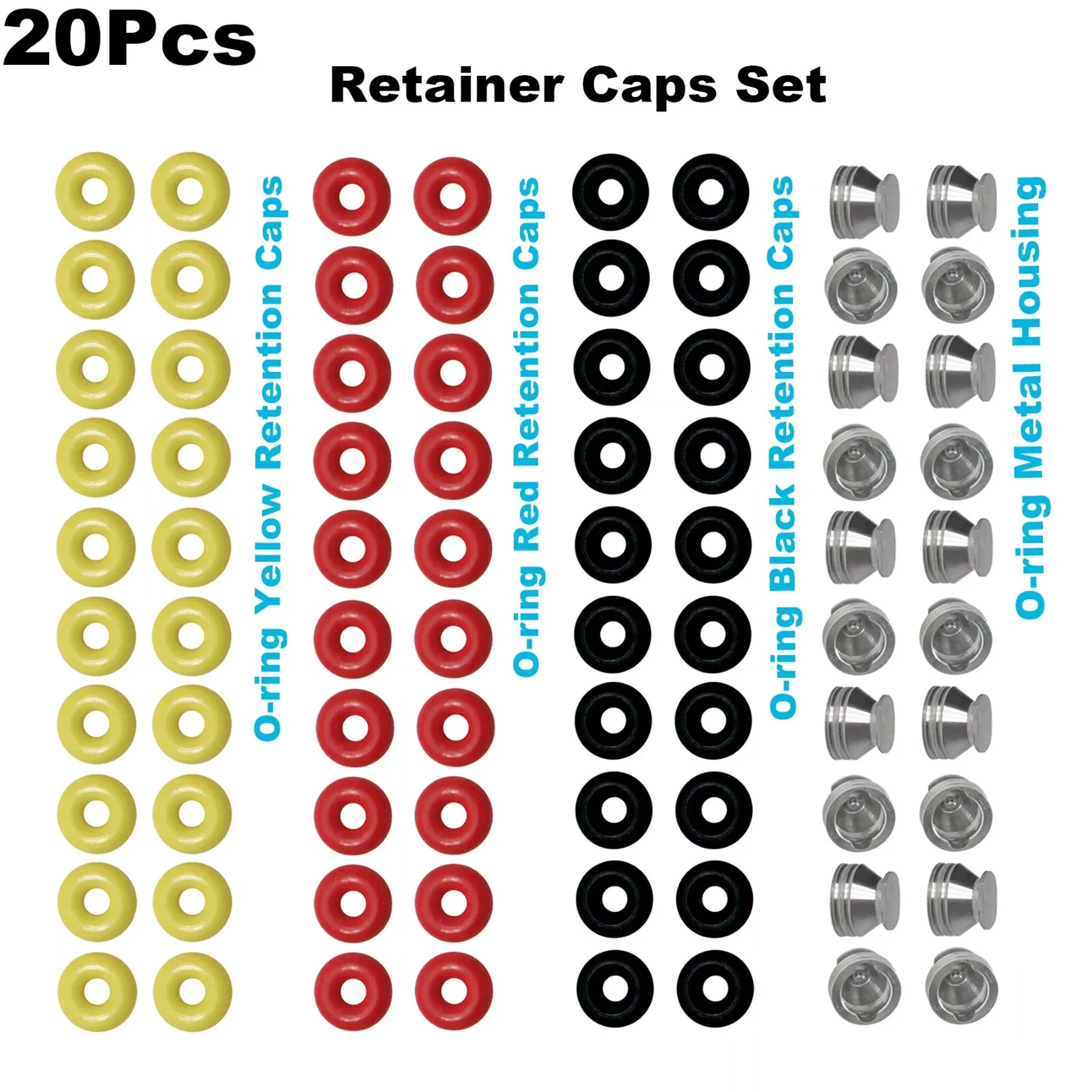 

20Pcs Dental O-Ring Kit fits Compatible Hiossen for Overdenture Ball Attachment Abutment