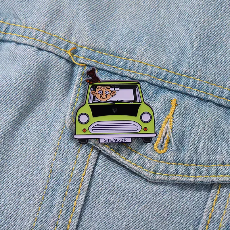 High Quality Mr.Bean Humor Comedian Enamel Pin Men's Brooch 90s Retro Art Badge Fan Collection Pin Gift Clothes Accessories