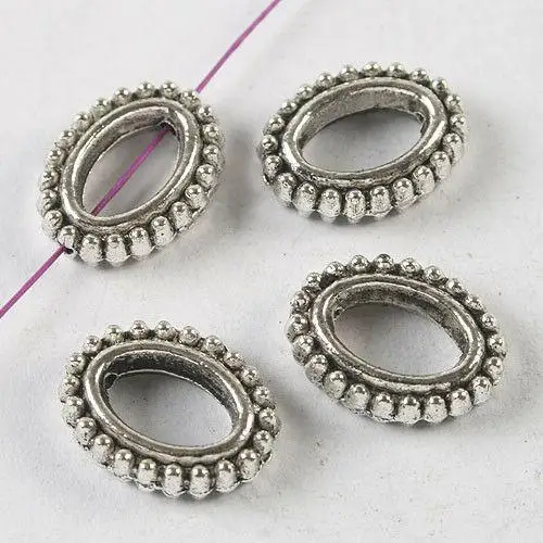 

20pcs 13x10mm Alloy Charm Oval spacer beads h3634