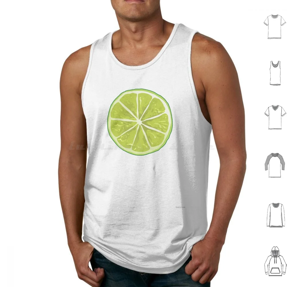 Forever Limes Tank Tops Vest Sleeveless Limes Fruit Food Pattern Repeat Yummy Color