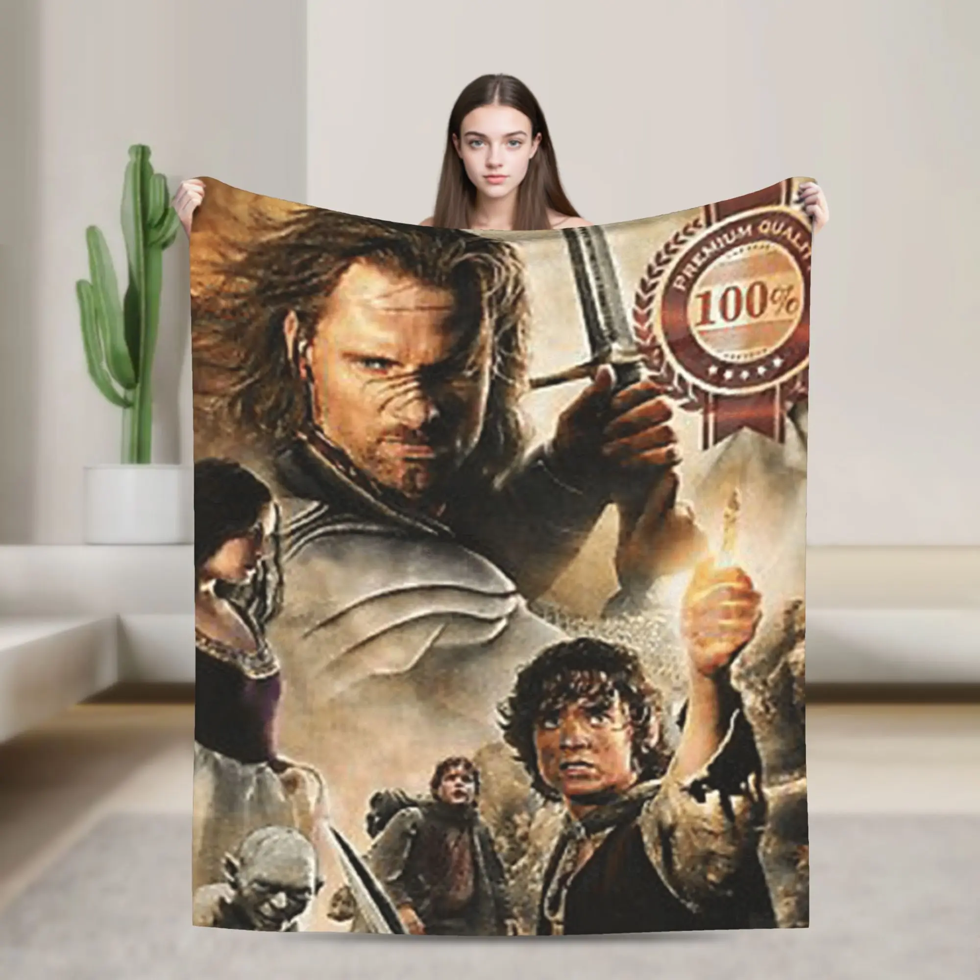 

Lords of the Ringss Warm Soft Blanket Boy Girl Plush Throw Blanket Aesthetic Couch Chair Flannel Bedspread Sofa Bed Cover
