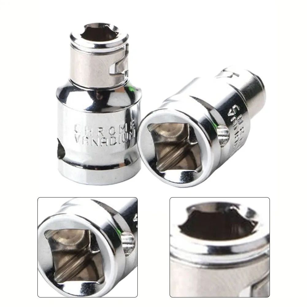 3/8 Square To 1/4 Hex Socket Connecter Ratchet Socket Adapter Impact Drive Screwdriver Bit Socket