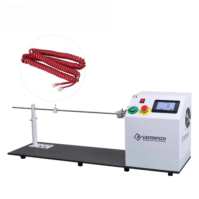 

Spring Winding Machine EW-2055 Semi Automatic Phone Cord Telephone Cable Spiral Wrapping Machine