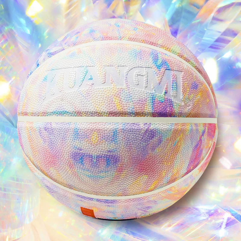 Kuangmi Professional Basketball Match Training Balls High Quality Wear-Resistant PU Sportballs Indoor Outdoor Birthday Present