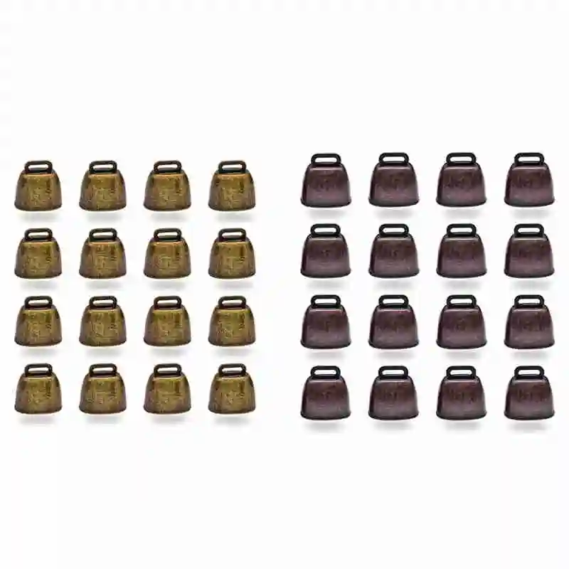 

16PCS Vintage Style Metal Cow Bell, Animal Anti-Lost Accessories Bell,Used In Festive Cheering Calling Bell