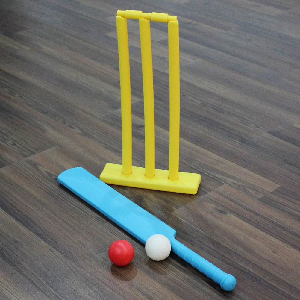 Cricket Set for Kids: Plastic Bat & Ball, Sports Backyard, Beach Wicket Stand Kit, Parent-Child Coordination