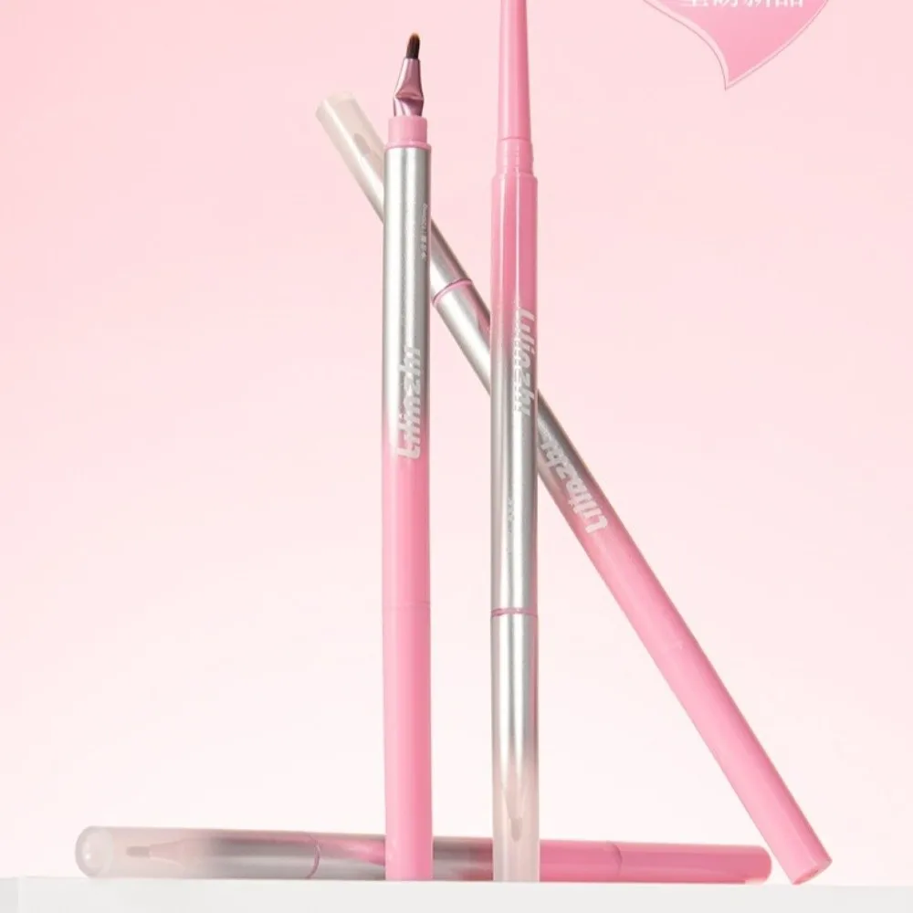 新しい双頭アイライナーゲルペン汗防止防水長期持続アイライナー折り畳まれたコーナー付きメイクアップツールアイライナーペン