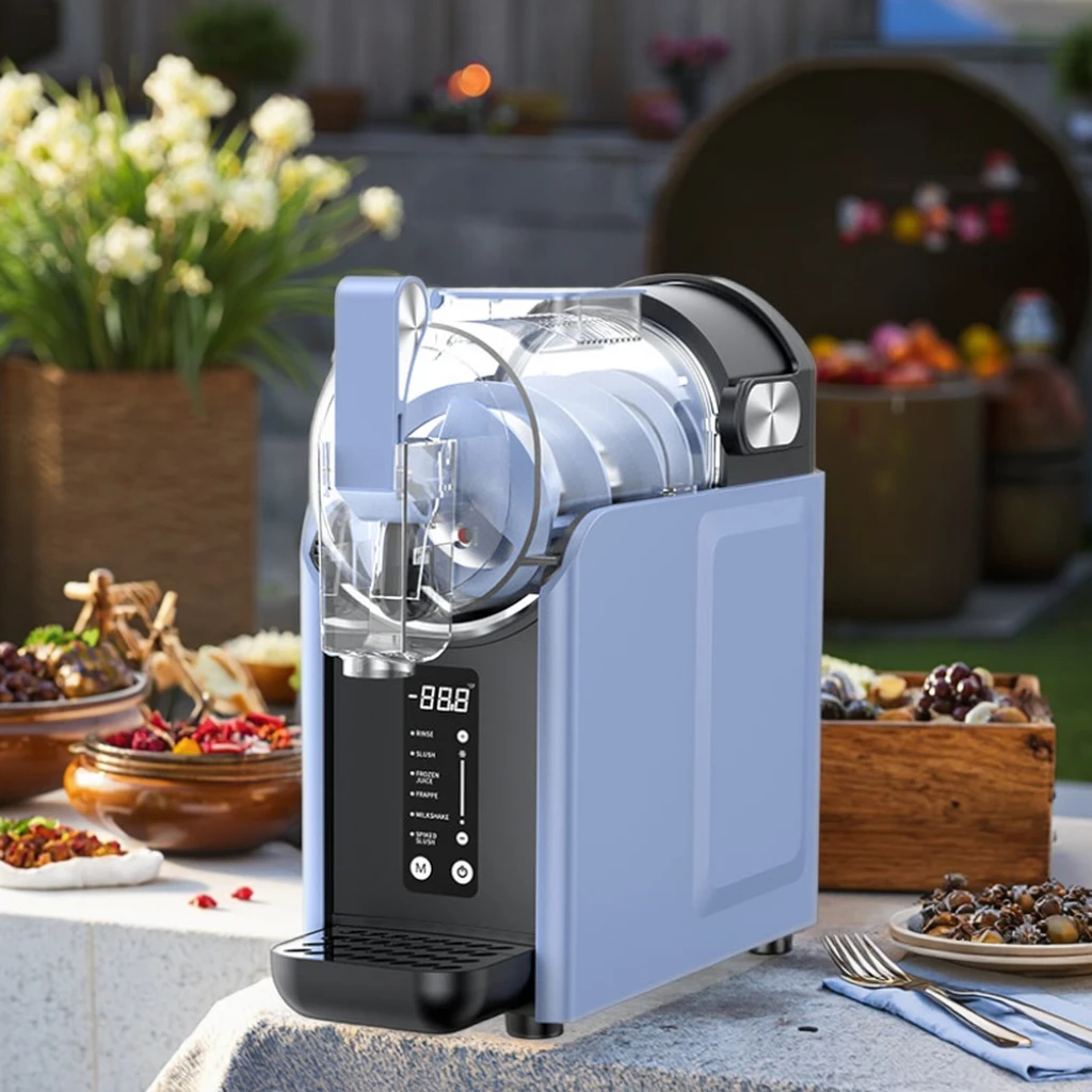 Release Mini Portable Stainless Steel Automatic  Soft Ice Cream Maker Machine for Home Kitchen DIY Frozen Dessert