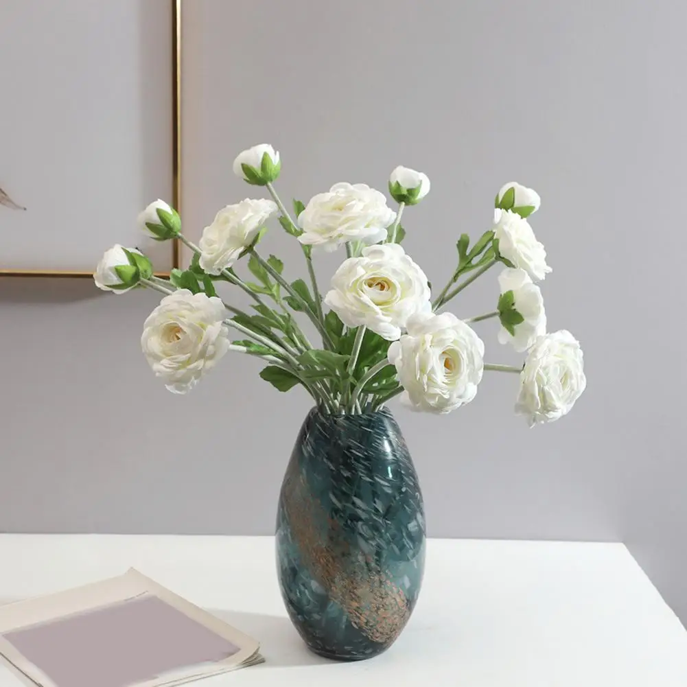 

Realistic Fake Camellias Elegant Camellia Artificial Flower Arrangement Realistic Silk Faux Plant Decor Nordic Style for Plant