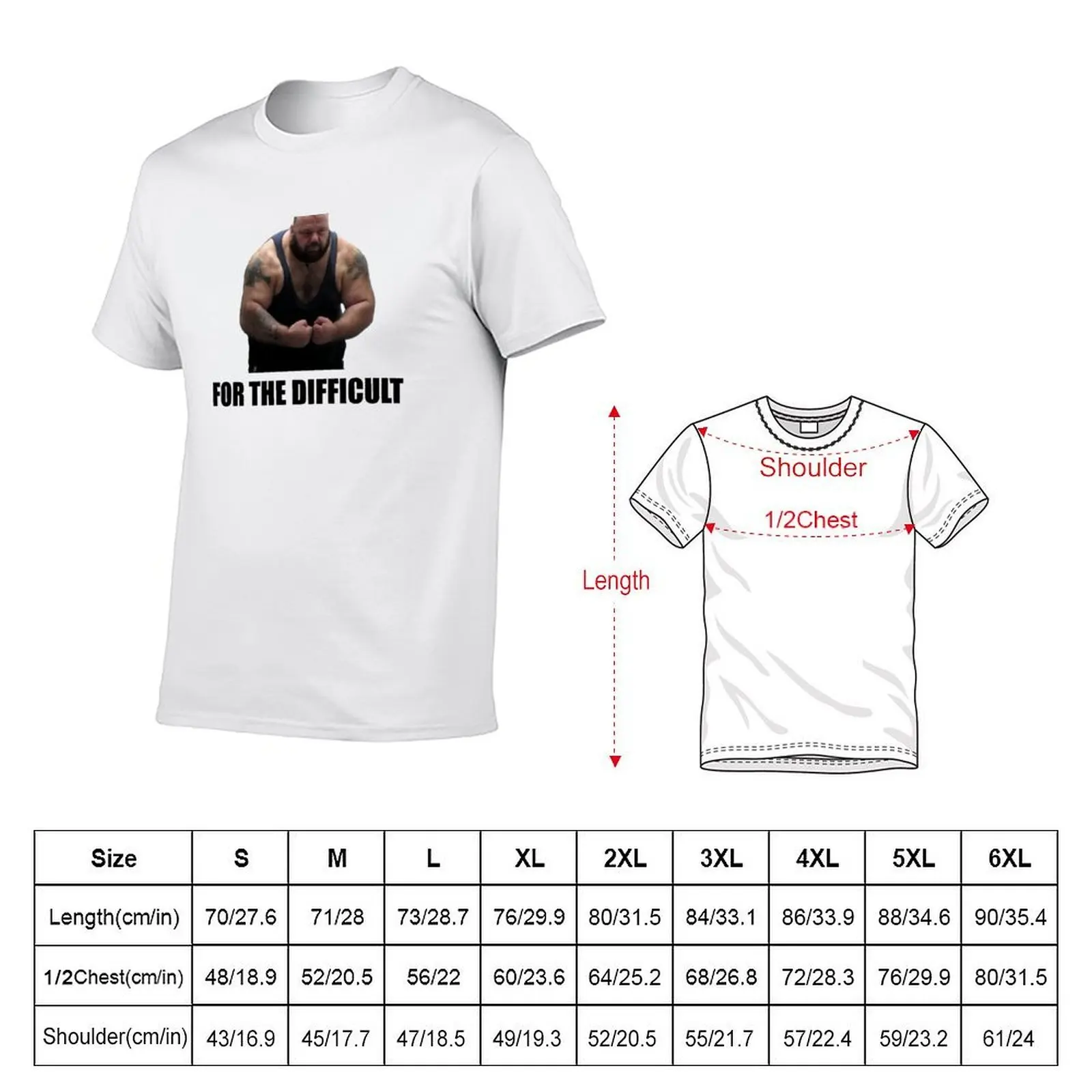 Kyriakos Grizzly For the Difficult T-Shirt hippie clothes man t shirt Men's t shirts