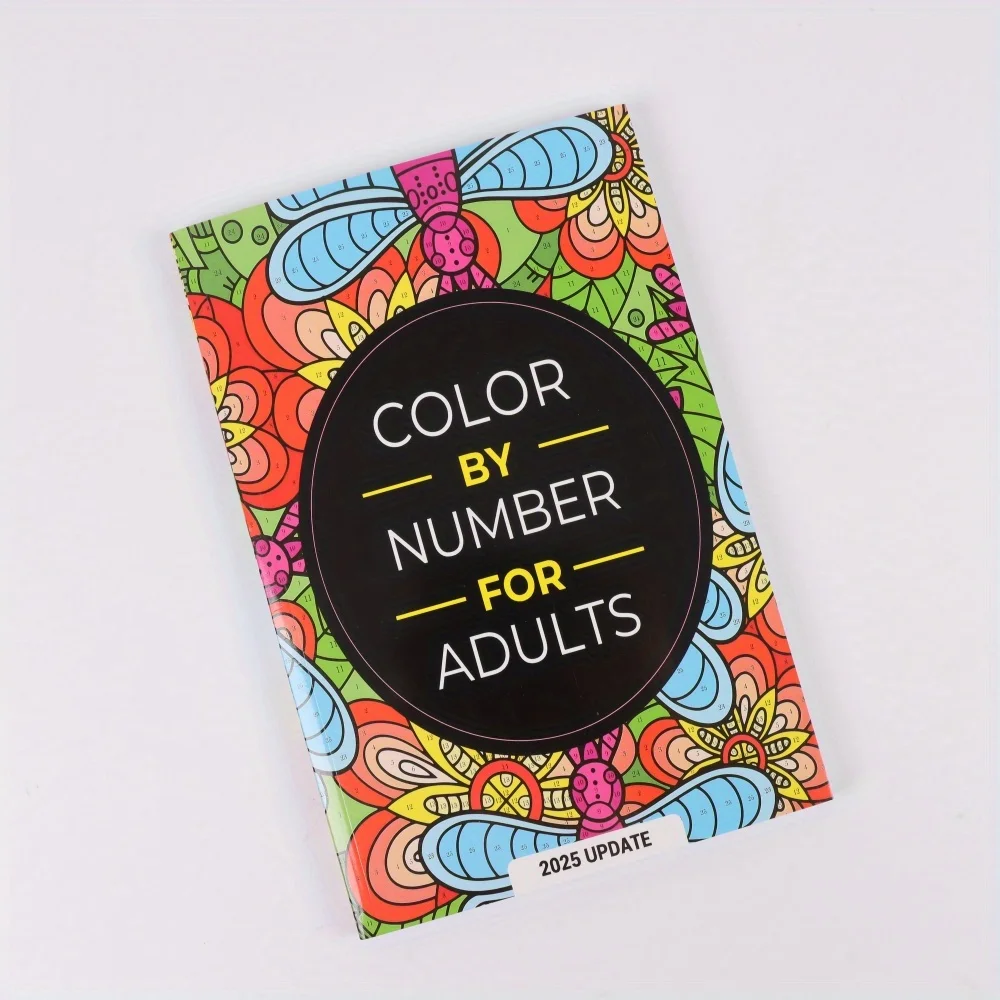 Stress-Relief Art Relax Book with Intricate Designs, Vibrant Patterns Book Mandalas Color By Numbers for Adults 2025 Update