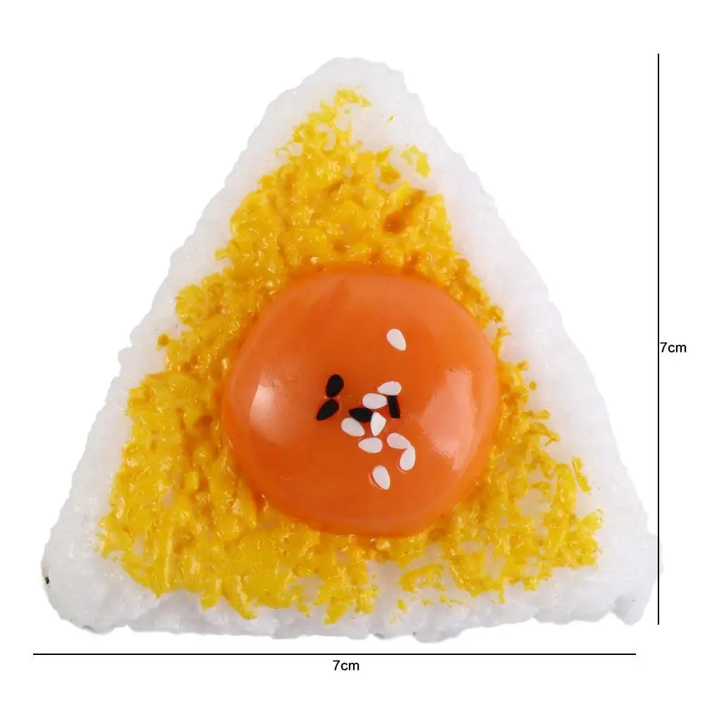 Ovo de pato ovo de pato brinquedo de apertar estiramento espremendo comida simulada espremer brinquedos sensoriais elástico sushi bola de arroz brinquedo de recuperação lenta