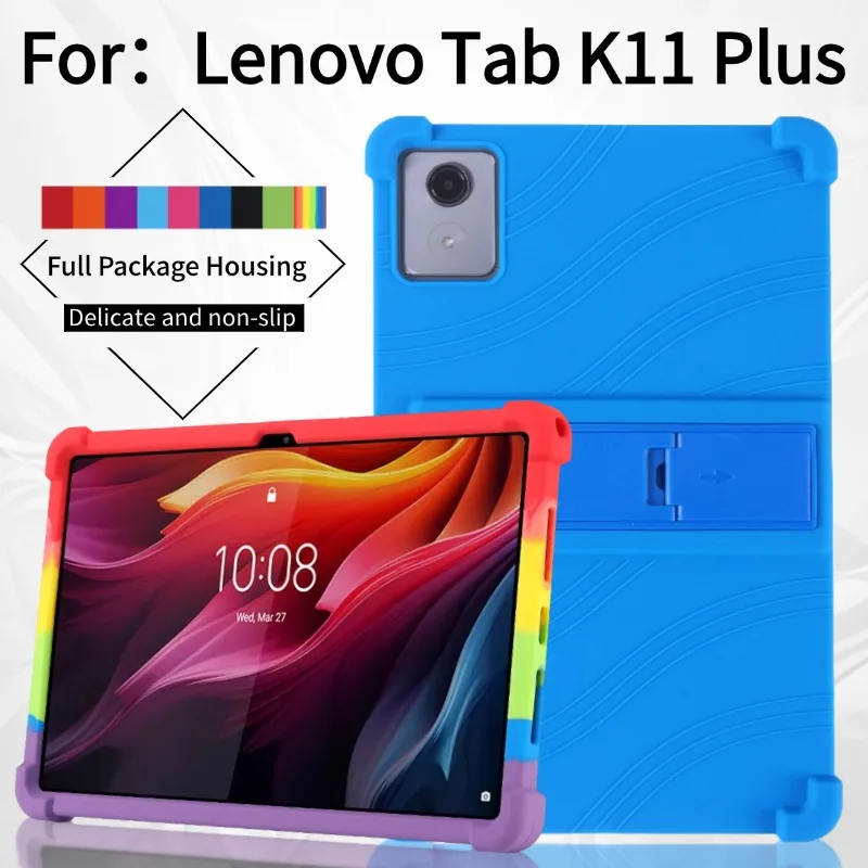 4 Thicken Cornors Soft Silicon Cover For Lenovo Tab K11 Plus TB352FU (2024) 11.45