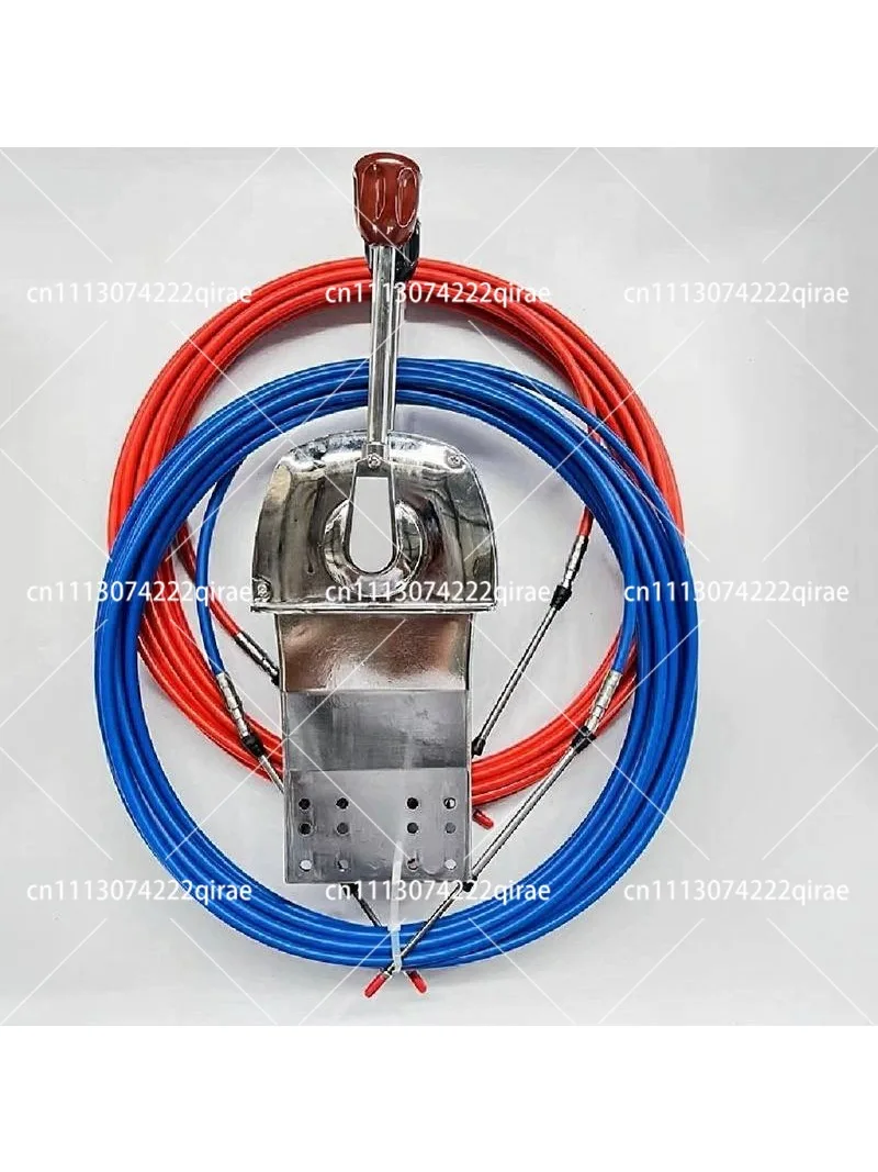 Universal Marine Throttle Head Double Handle Controller Cable Pulling Manipulator Soft Axis Gear External Unit for Boats