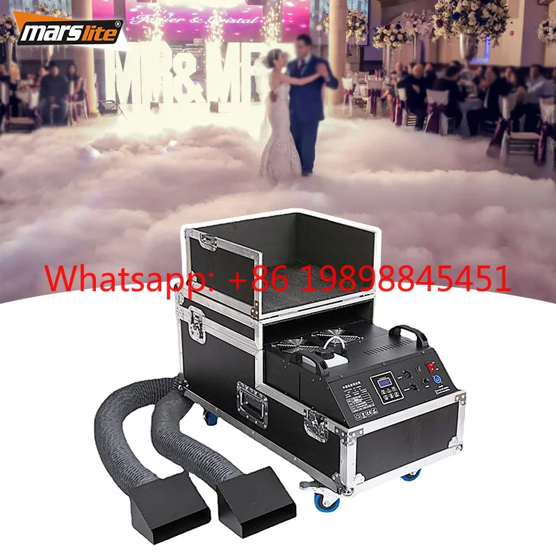 Генератор низкого тумана Marslite 2000W/3000W с двумя выходами, на водной основе, для создания эффекта дымки на свадьбах и сценических мероприятиях