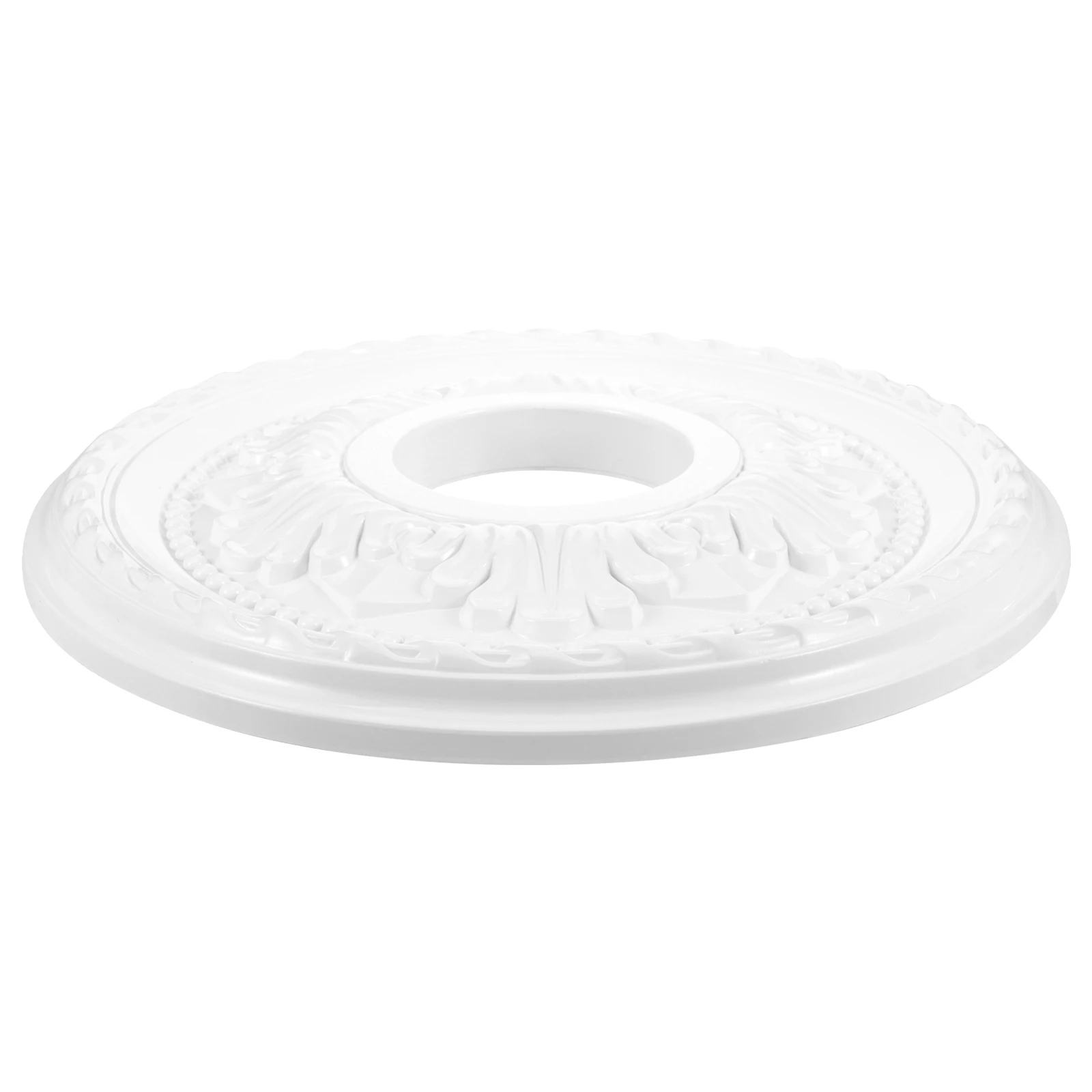 

Ceiling Medallion for Light Fixtures Solid Durable PU PVC Material Decorative French Style Ceiling Fan Medallion