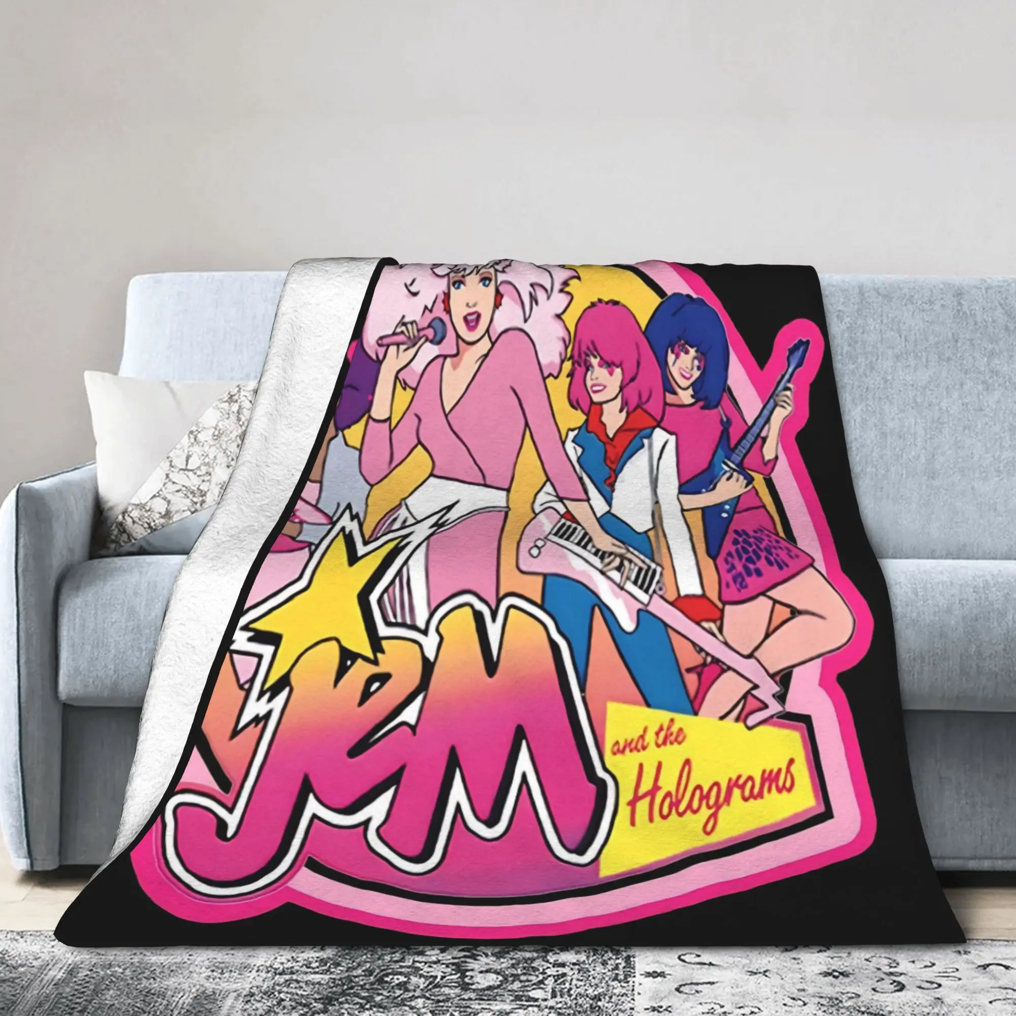 Jem And The Holograms Blankets Fleece  Relax Soft Throw Blankets for Home Bedspread