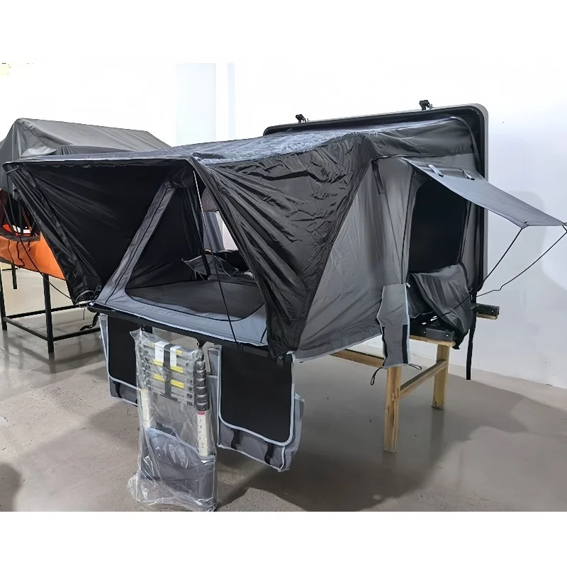 Waterproof side opening and flap brake system Hard shell roof tent 3-4 people roof tent 4x4 off-road camping