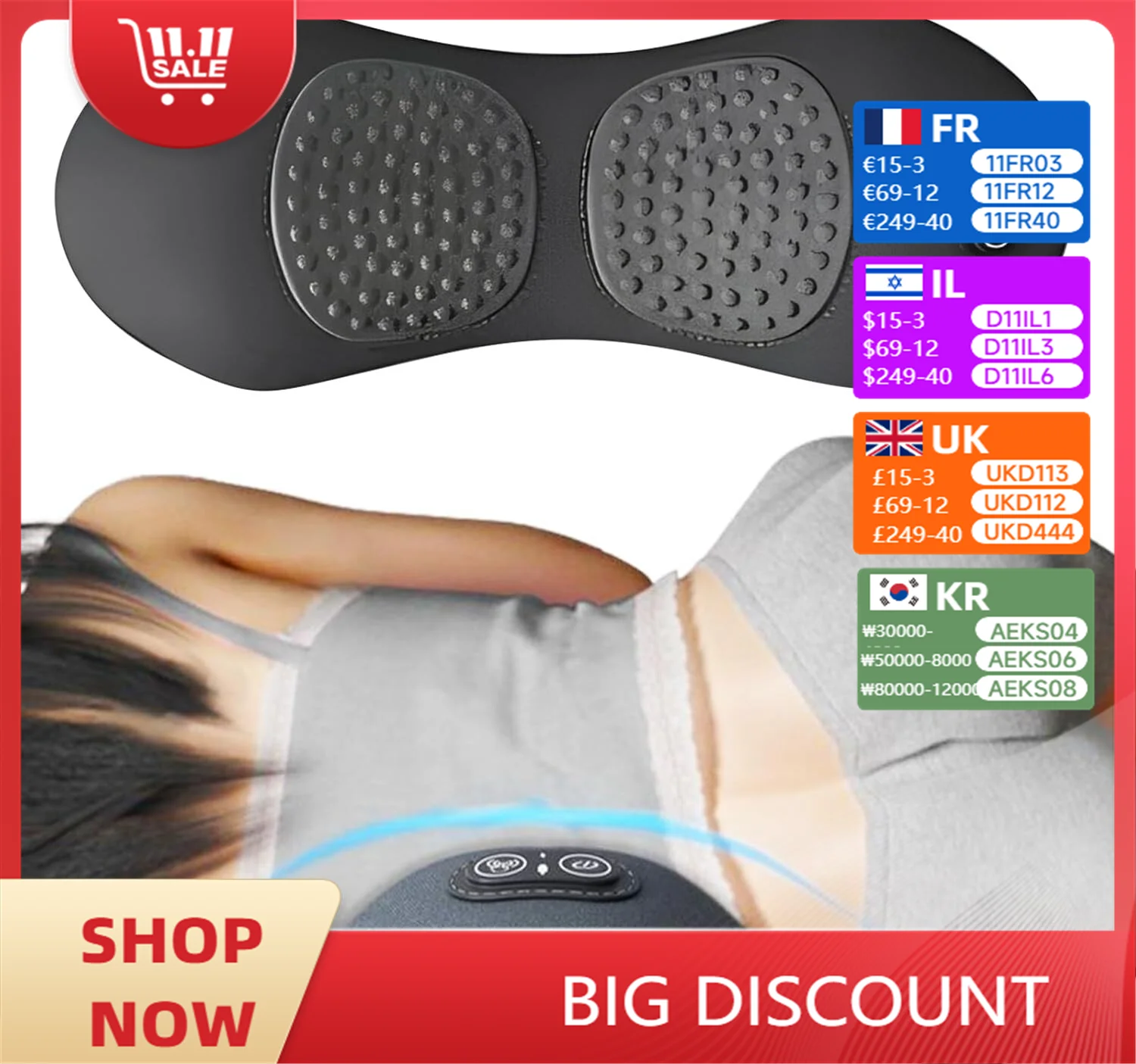 

My Soothe Lab 3 in 1 Back Massager,Smooth Spine Back Massager for Sciatica