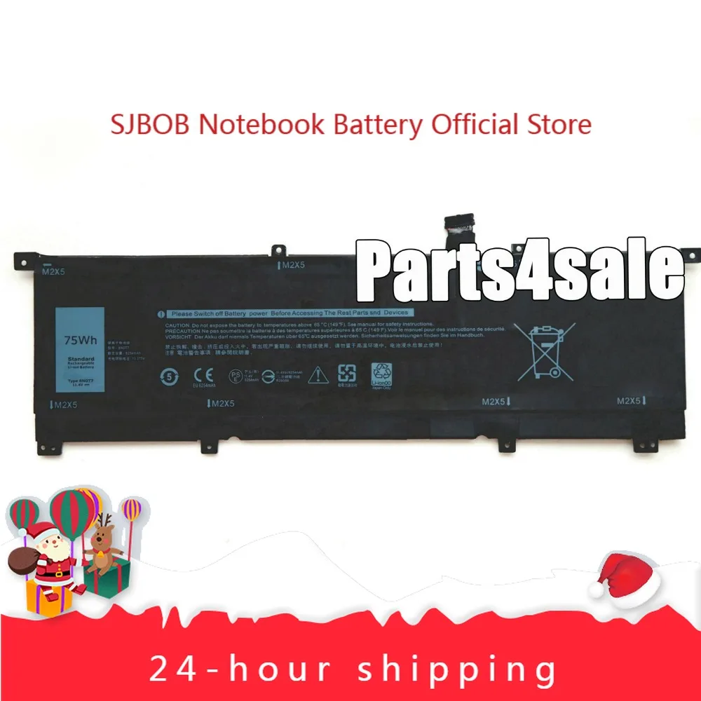 

New 75Wh 8N0T7 Battery For XPS 15 9575 P73F(DF13) Series Precision 5530 2-in-1 laptop battery