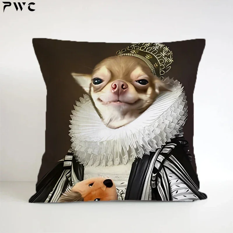 

Dog Portrait Series Pillowcase Pillow Cover Square Decorative Cushions for Sofa Gift Pillowcases Covers