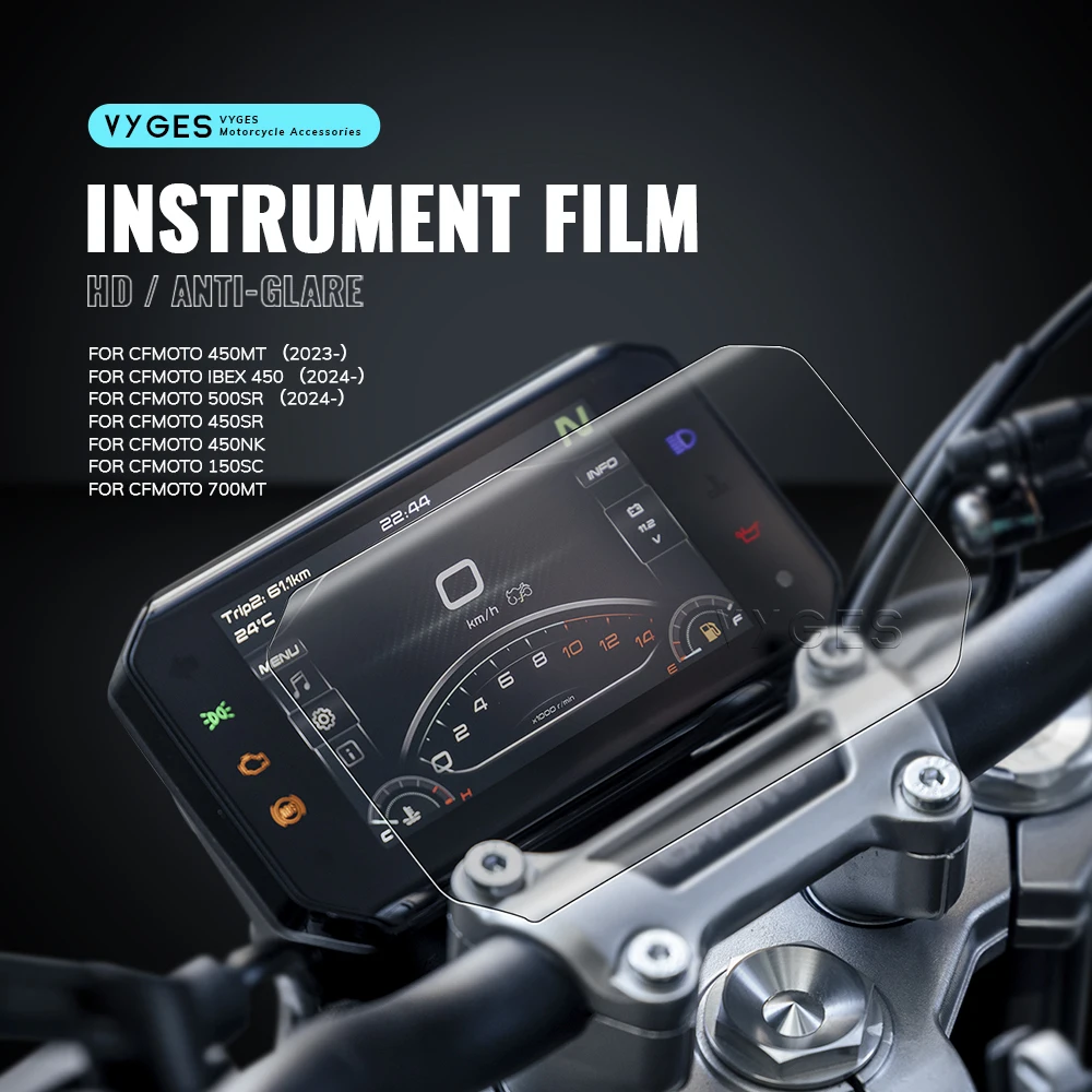 For CFMOTO 450MT IBEX 450 700MT 500SR 450SR 450NK 150SC Motorcycle TFT Display Protection Film Screen Protector Instrument Film