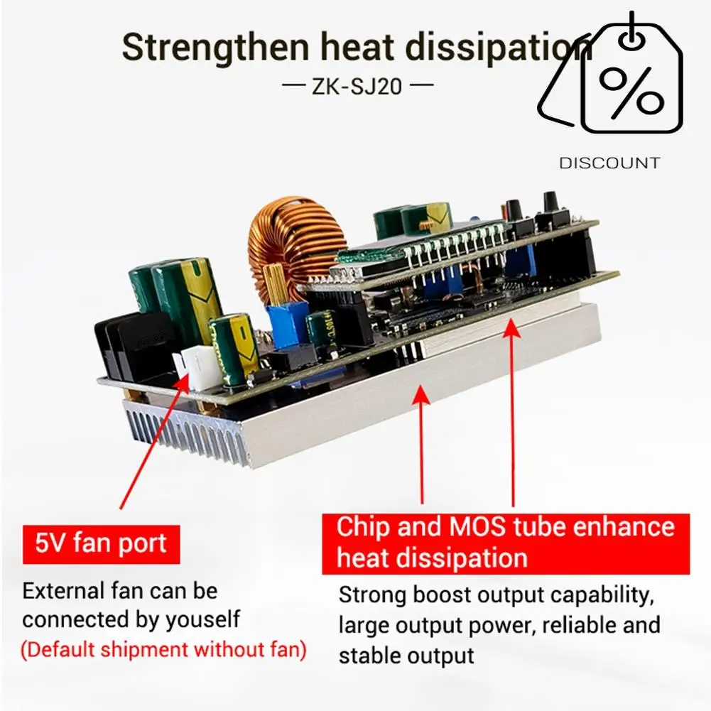 ABKN-ZK-SJ20 Modulo step up down automatico Modulo di alimentazione convertitore buck boost MPPT con display LCD
