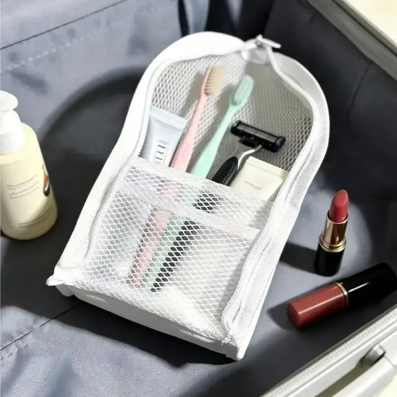 Large Capacity Cosmetic Bag Waterproof Space Saving Toothbrush Toiletry Pouch