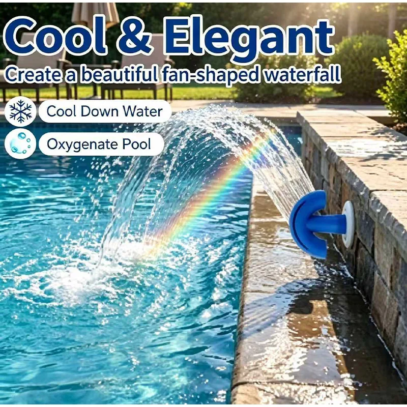 Universal Swimming Pool Fountain Aeration Nozzle Cooling System For Both Above Ground & Indoor Pool Easy Install Water Play Tool