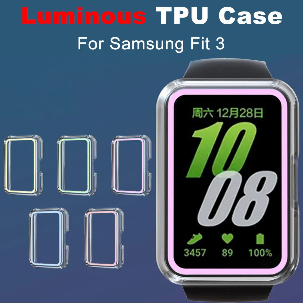 Luminous Protective Case Cover Shell For Samsung Galaxy fit 3 SM-R390 Glow In The Dark Replacement Accessories TPU Screen Cases