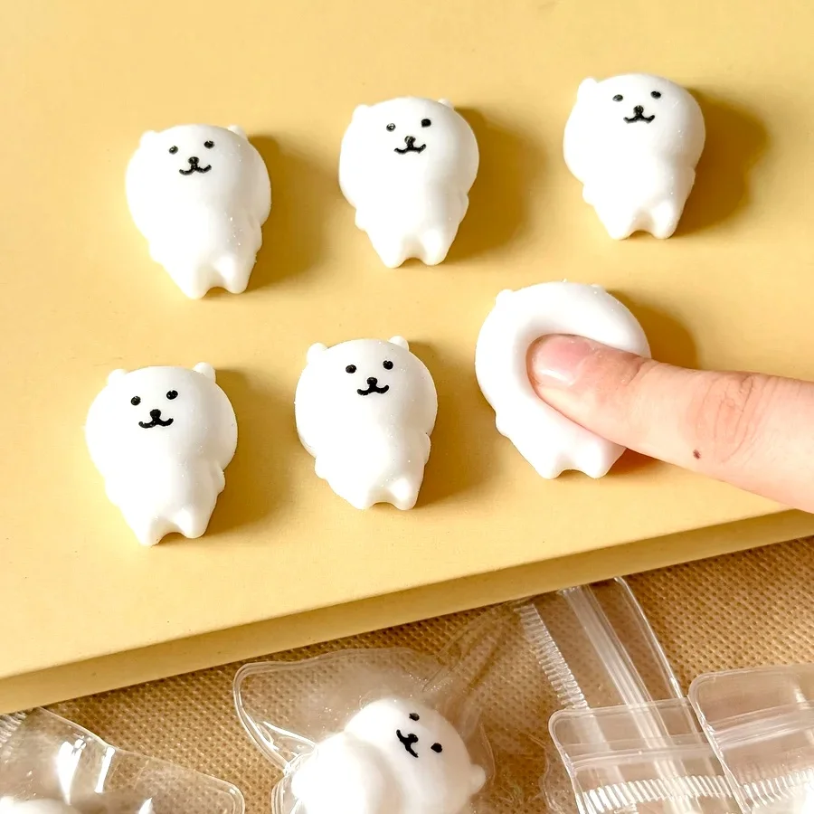 

Cute Little White Bear Pinch Toy, Squeeze Toy, Stress Relief Toy, Birthday Gift, Halloween Gift, Christmas Gift, Classroom Rewar