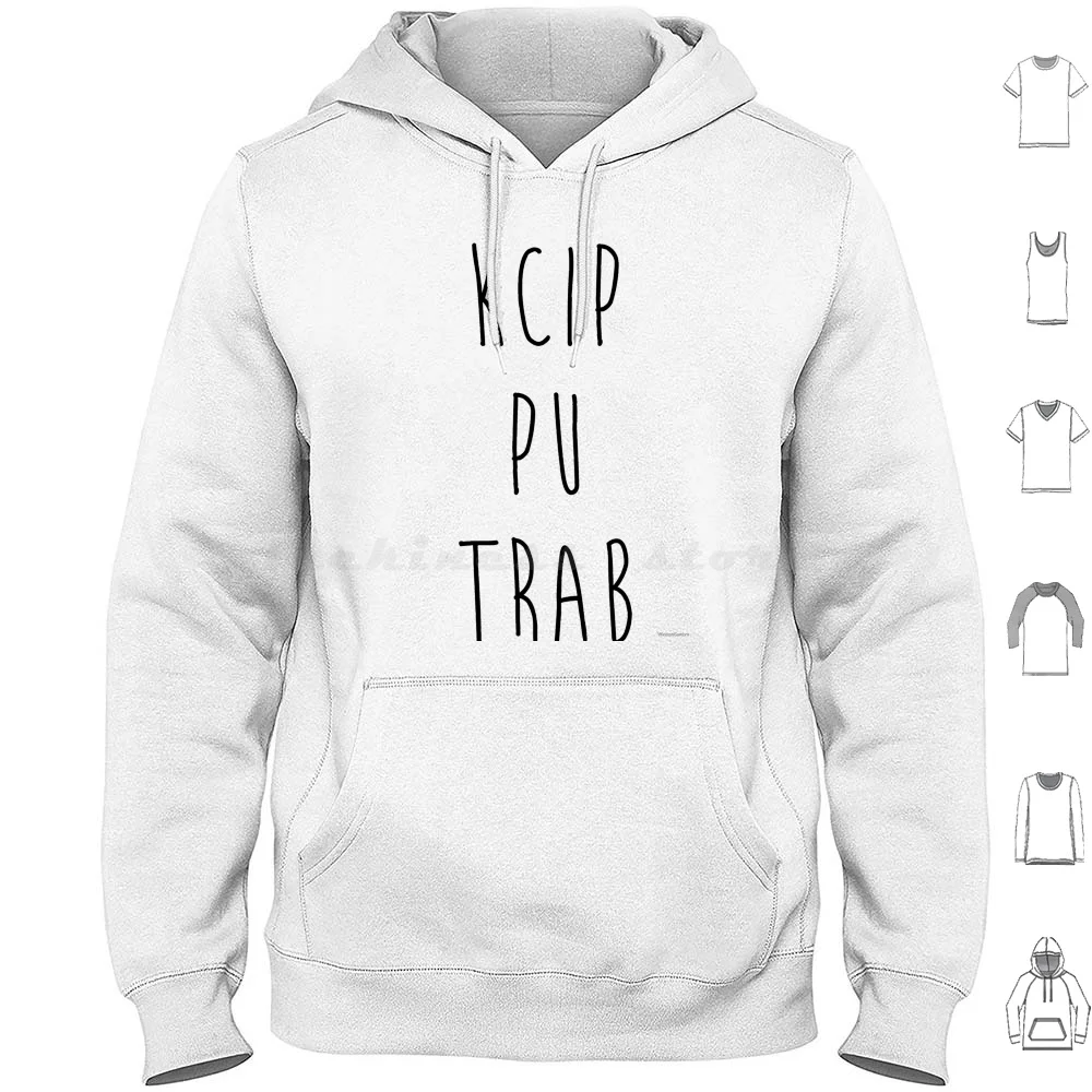 Kcip Pu Trab ( Black ) Hoodies Long Sleeve Pick Up Bart The Red Rum Soccer Bart Homer Milhouse Funny Meme