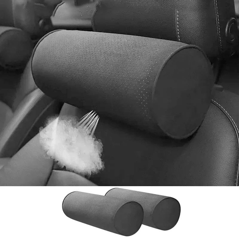 

Подушка для шеи автомобиля BMW, замшевые круглые подголовники, подушка для защиты шейного отдела позвоночника