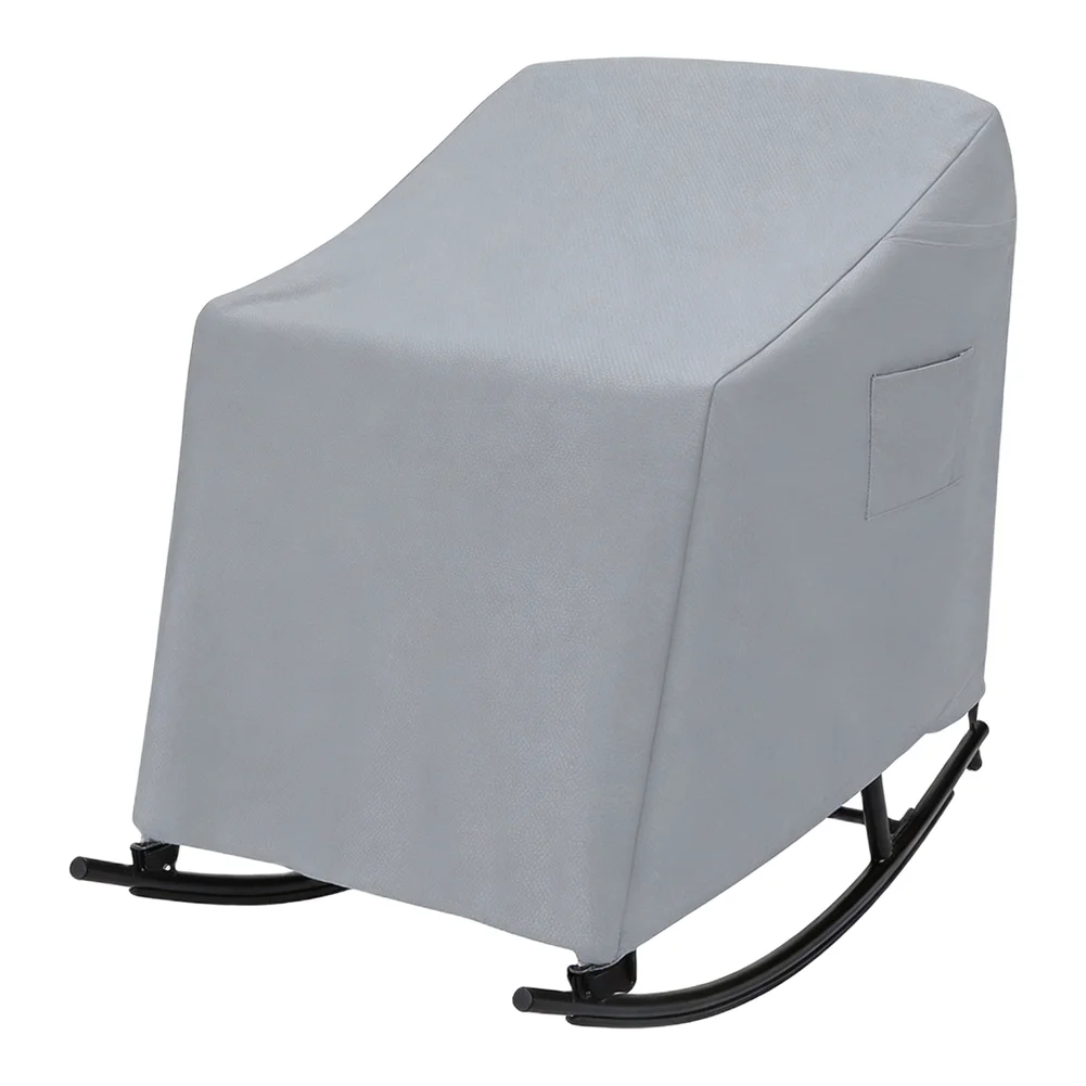 Water Resistant Outdoor Rocking Chair Cover for Patio and Swivel Chairs with Protective Skirt and Secure Drawstring Hem