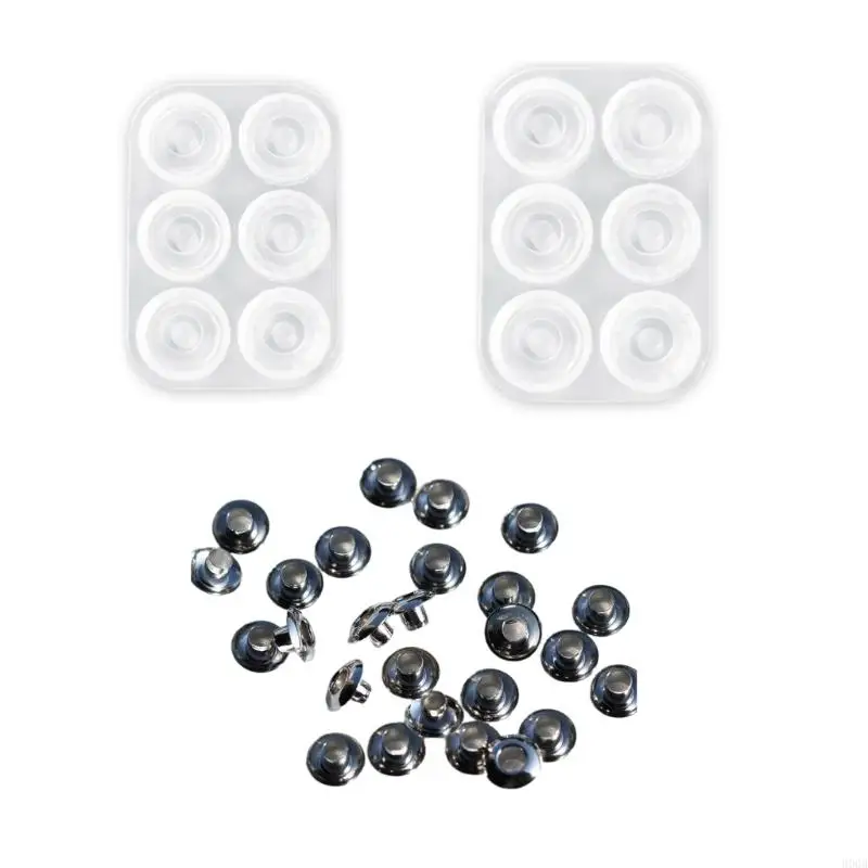 900B Big Hole Bead Silicone Moulds Pendant Casting Molds for Crystals Flat Bead Bracelet DIY Resin Jewelry Making