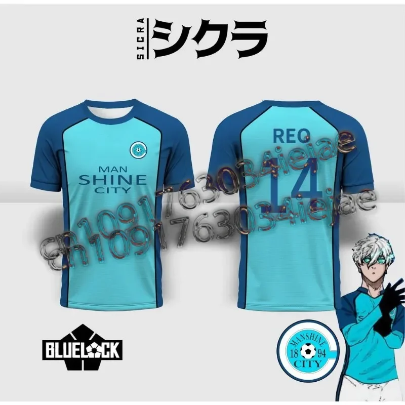 

Blue Lock Anime Isagi Yoichi Harajuku Style T-Shirt Short Sleeve Casual Graphic Tee for Men Women Kids Funny Clothing